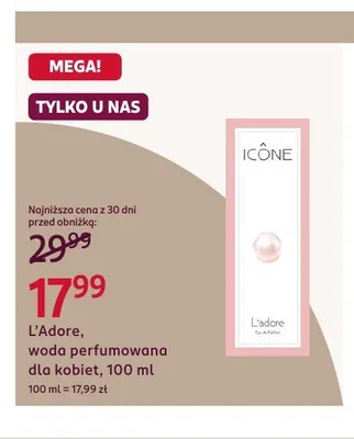 Woda perfumowana dla kobiet L'Adore Icône promocja w Rossmann