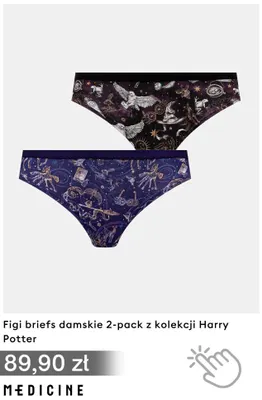 Figi briefs damskie 2-pak z kolekcji Harry Potter Medicine promocja w Medicine