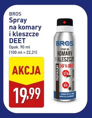 Spray Bros na komary i kleszcze DEET promocja w Aldi