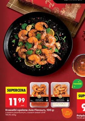 Krewetki opalane z sosem czosnkowym Asia Flavours promocja w Biedronka
