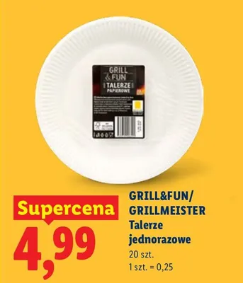 Talerze papierowe jednorazowe promocja w Lidl