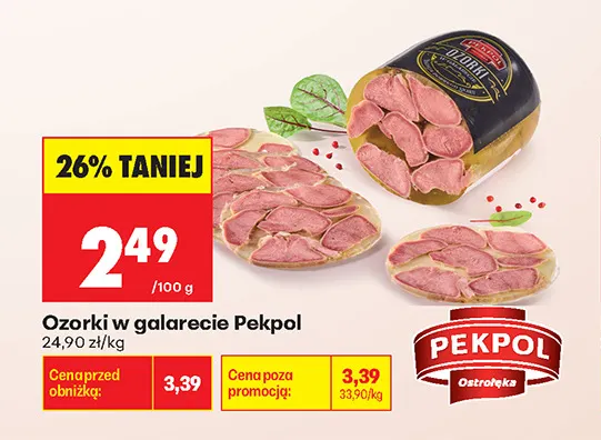 Ozorki w galarecie Pekpol promocja w Biedronka
