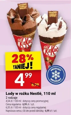 Lody w rożku Nestlé promocja w Twój Market