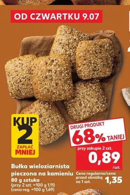 Bułka wieloziarnista pieczona na kamieniu promocja w Kaufland