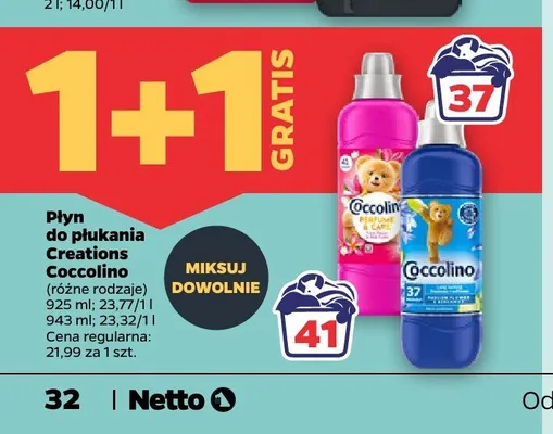 Płyn do płukania Coccolino Creations promocja w Netto