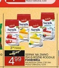 Sernik na zimno truskawkowy Gellwe promocja w Wafelek
