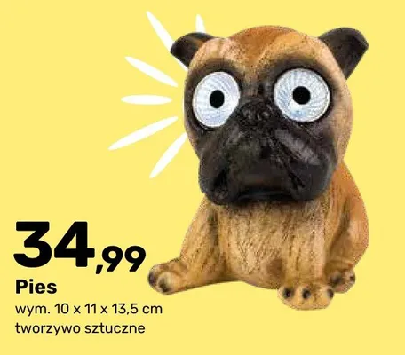 Figurka ogrodowa solarna Pies promocja w Bricomarche