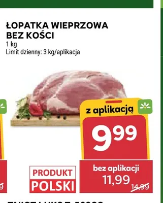 Łopatka wieprzowa bez kości promocja w Stokrotka
