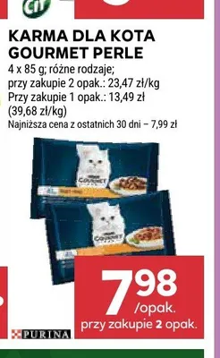 Karma dla kota Gourmet Perle 4-pak z wołowiną promocja w Stokrotka