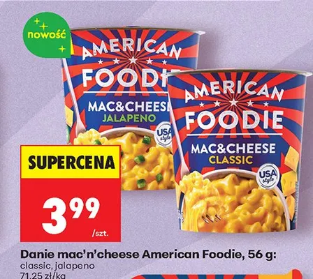 Danie mac'n'cheese American Foodie classic promocja w Biedronka