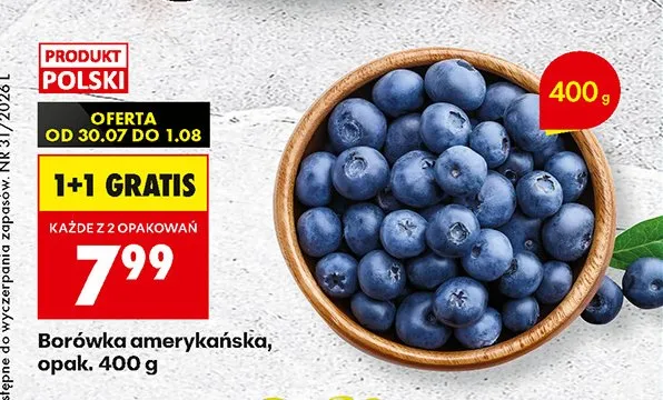 Borówka amerykańska promocja w Biedronka