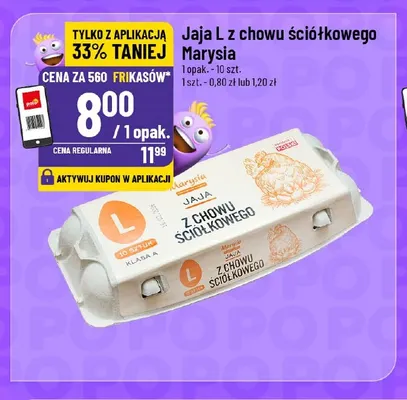 Jaja L z chowu ściółkowego Marysia 10 szt promocja w POLOmarket