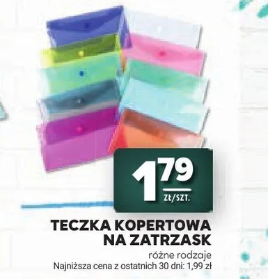 Teczka kopertowa na zatrzask promocja w Stokrotka