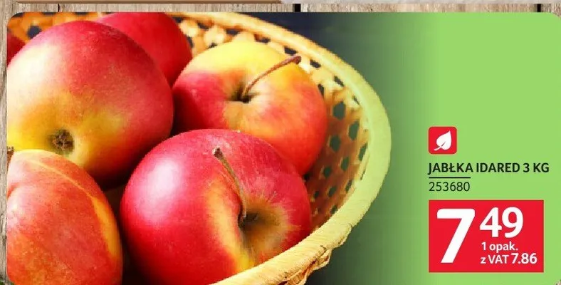 Jabłka Idared 3 kg promocja w Selgros