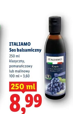 Sos balsamiczny Italiamo pomarańczowy promocja w Lidl