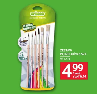 Zestaw pędzelków Cricco 6 szt. promocja w Selgros