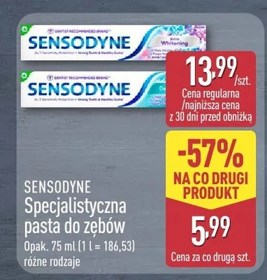 Specjalistyczna pasta do zębów różne rodzaje promocja w Aldi
