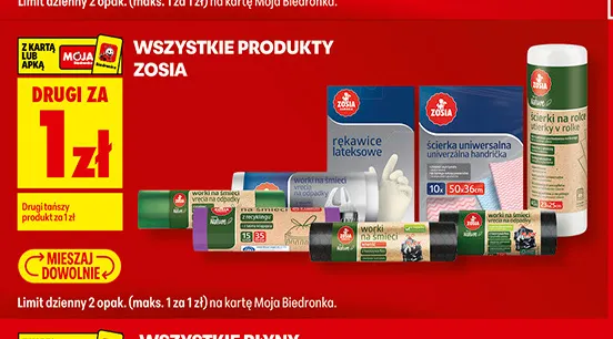 Produkty Zosia promocja w Biedronka