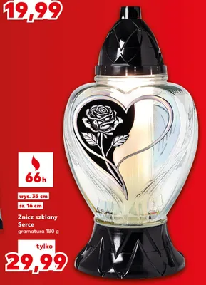 Znicz szklany Serce promocja w Kaufland