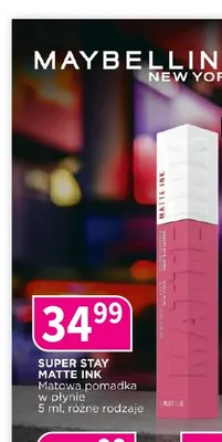 Matowa pomadka w płynie Super Stay Matte Ink Maybelline New York promocja w Drogerie Polskie