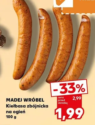 Kiełbasa zbójnicka na ogień Madej Wróbel promocja w Kaufland