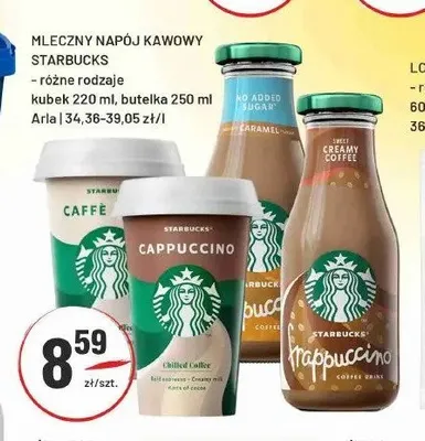 Mleczny napój kawowy Starbucks Frappuccino promocja w Sedal