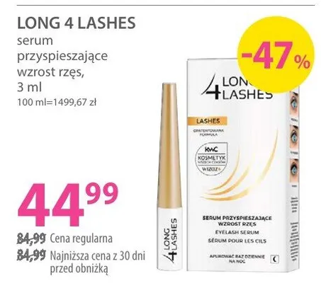 Serum przyspieszające wzrost rzęs promocja w Hebe