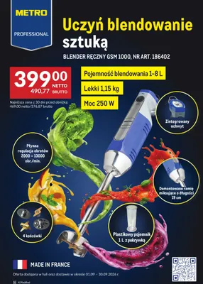 Blender ręczny Metro Professional Gsm 1000 promocja w Makro
