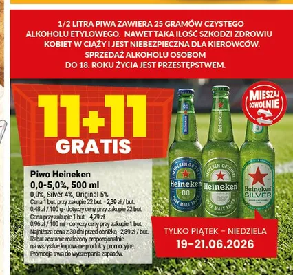 Piwo Heineken 0,0% promocja w Twój Market