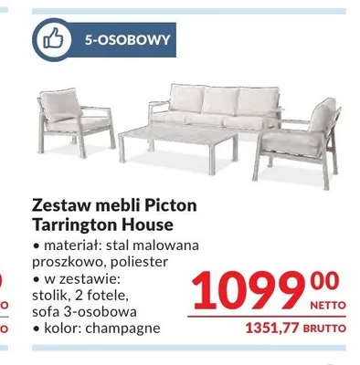 Zestaw mebli Picton Tarrington House promocja w Makro