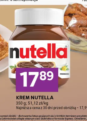 Krem Nutella promocja w Stokrotka