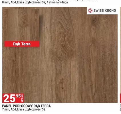 Panel podłogowy Swiss Krono Dąb Terra 7 mm AC4 promocja w Merkury Market