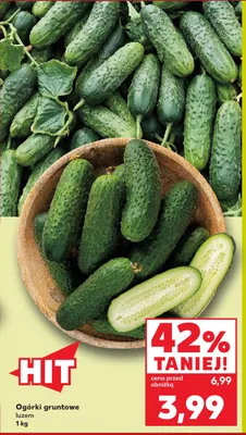 Ogórki gruntowe promocja w Kaufland