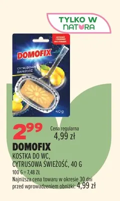 Kostka do WC Domofix Cytrusowa Świeżość promocja w Drogerie Natura