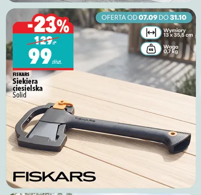 Siekiera ciesielska Solid Fiskars promocja w Biedronka Home