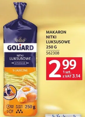 Makaron nitki luksusowe Goliard promocja w Selgros
