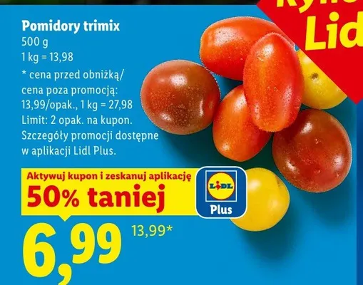 Pomidory trimix promocja w Lidl
