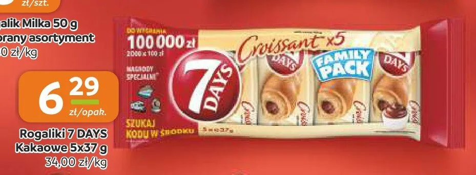 Rogaliki 7 Days Kakaowe 5-pak 37 g promocja w Gama