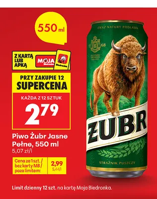 Piwo Żubr promocja w Biedronka