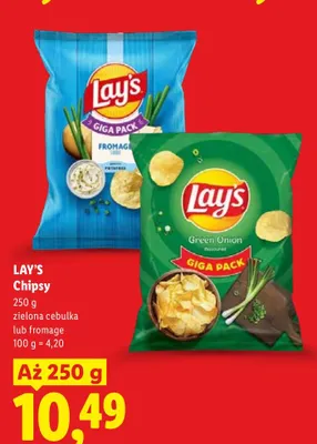 Chipsy Lay's zielona cebulka promocja w Lidl