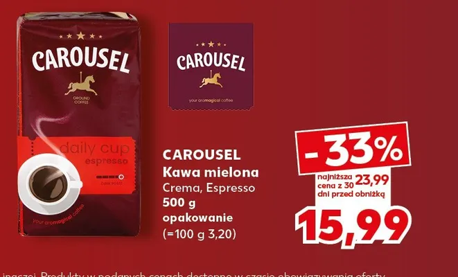 Kawa mielona Crema Carousel promocja w Kaufland