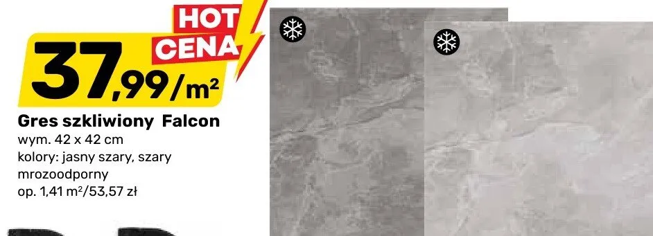 Gres szkliwiony Falcon promocja w Bricomarche
