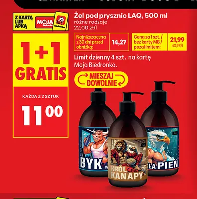 Żel pod prysznic Laq promocja w Biedronka