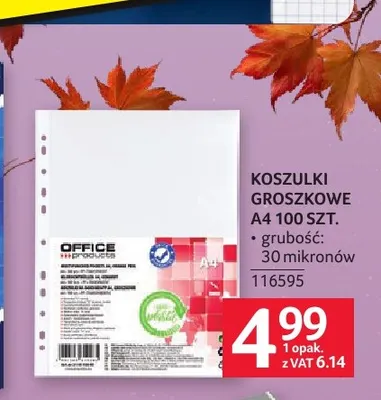 Koszulki groszkowe A4 Office Products promocja w Selgros