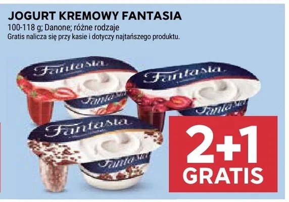 Jogurt Kremowy Fantasia Danone promocja w Stokrotka