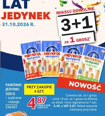 Parówki Jedynki Indykpol promocja w Selgros