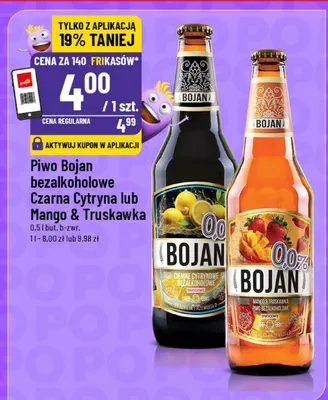 Piwo Bojan bezalkoholowe Mango & Truskawka promocja w POLOmarket