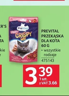 Przekąska dla kota Prevital Crispy Mix promocja w Selgros