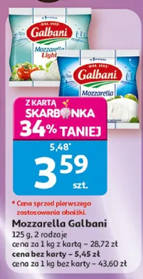 Mozzarella Galbani promocja w Auchan