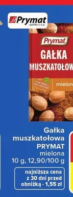 Gałka muszkatołowa Prymat mielona promocja w Carrefour